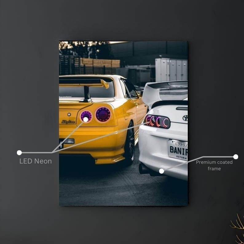 💥 Skyline & Supra Poster – Efsanelerin Yan Yana Gücü!