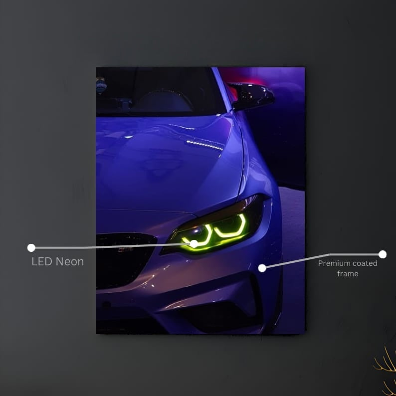 💚 Sokak Lambası Gibi Parlayan BMW Poster