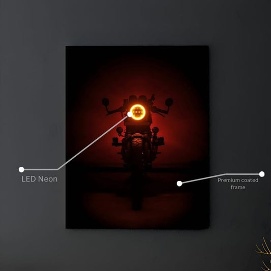 🔥 Motorcycle Neon Poster – Karanlığın İçinden Gelen Ruh!