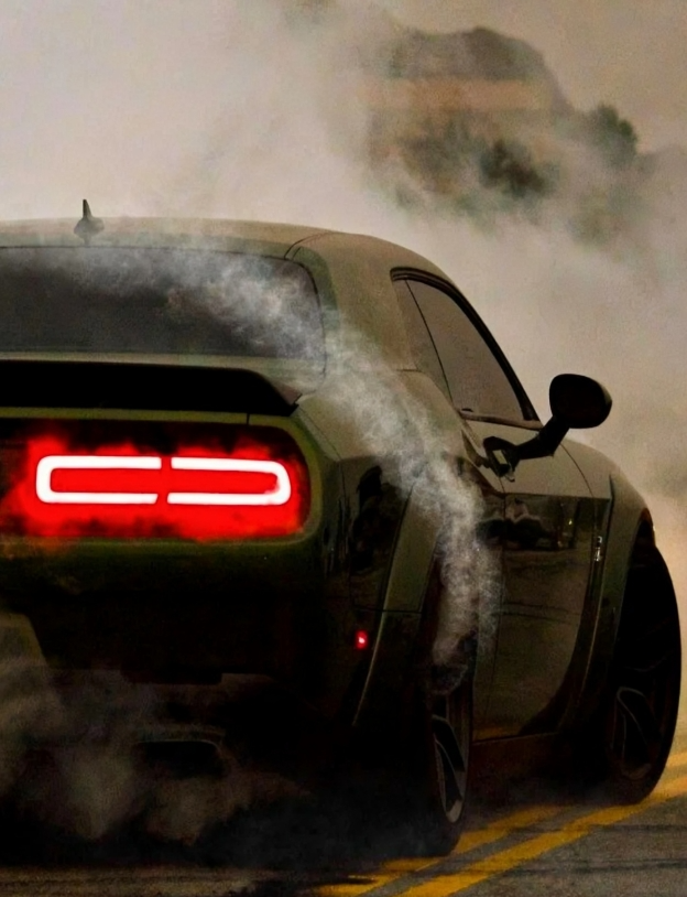 Dodge Challenger  Neon LED Poster  Gücün Sanatı