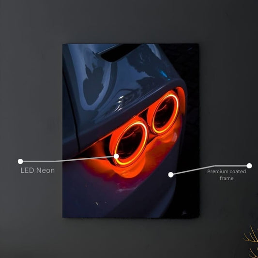 🔥 Ferrari LED Neon Poster – Işığın Hızla Buluşması!
